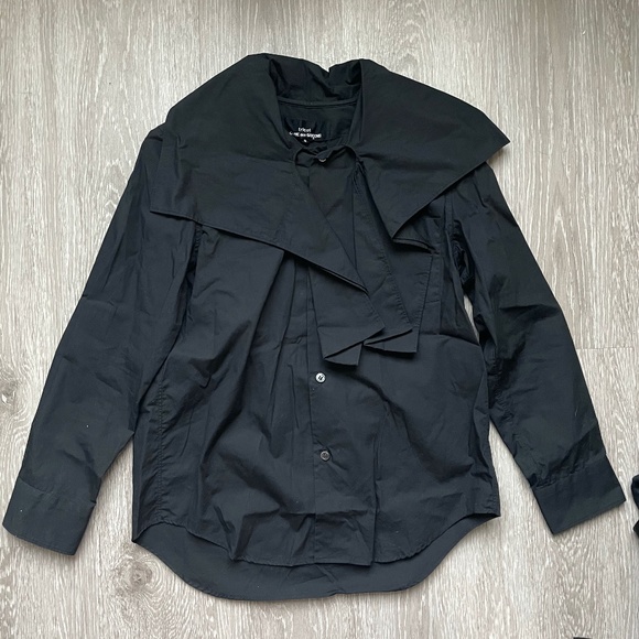 Tricot Comme des Garcons Black Bow Collar Shirt - Picture 1 of 3